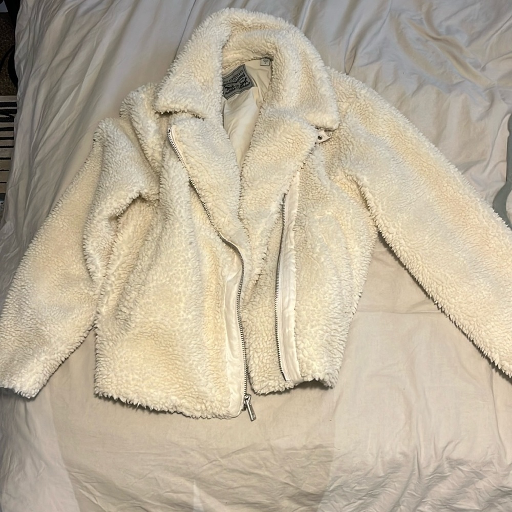Levi moto shearling jacket